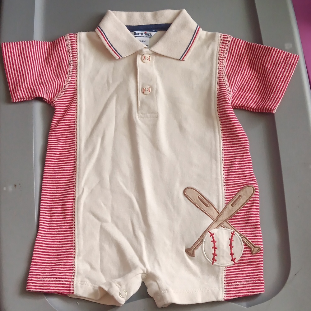 Hartstrings baseball romper